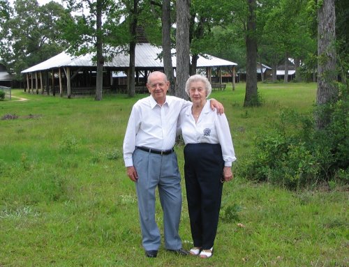[Rick's grandparents and the Cattle Creek tabernacle]