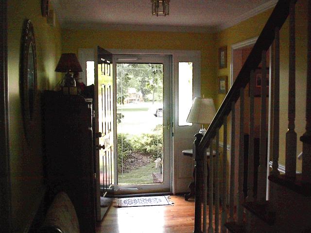 [The front door]